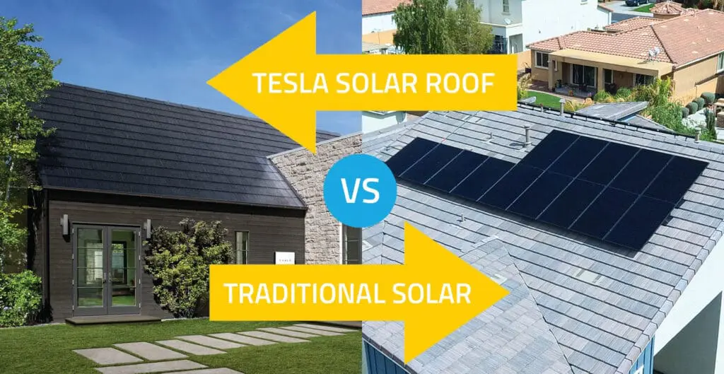 tesla solar roof vs traditional solar panels