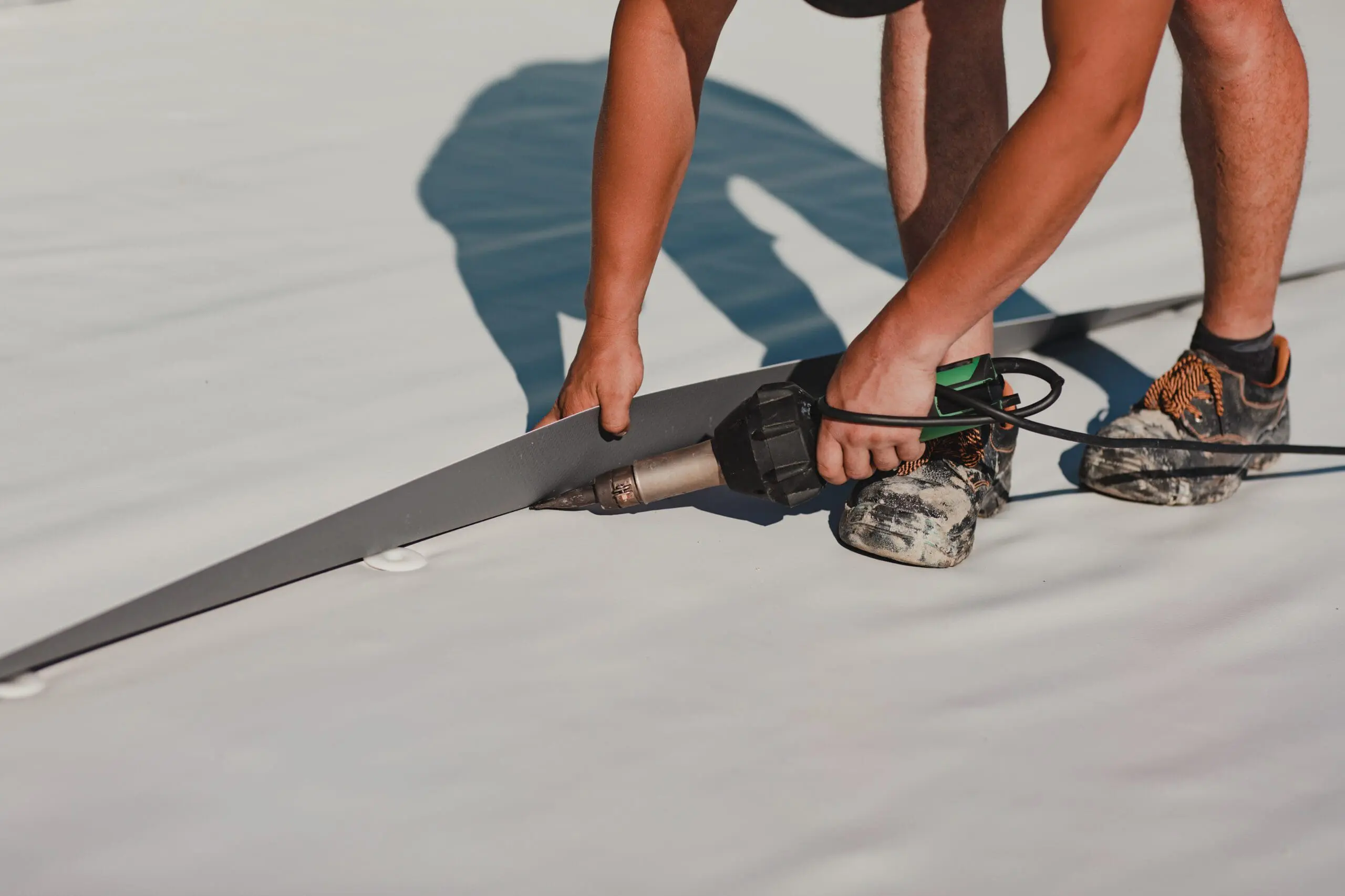 Heat Welding Flat Roof Repair