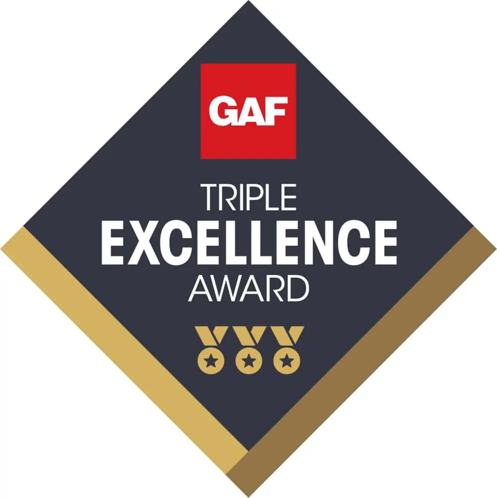 triple excellence award winning roofing contractor