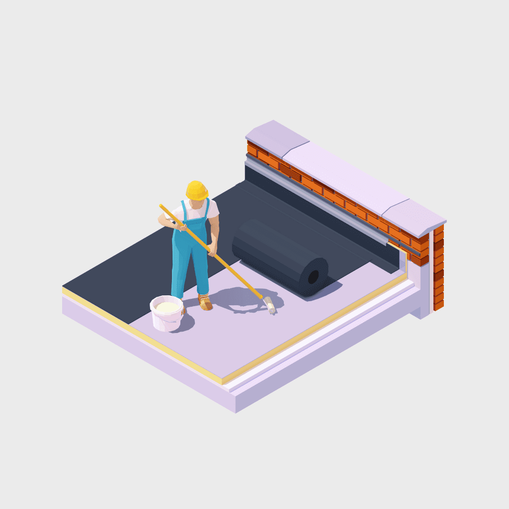 flat tpo roofing cartoon